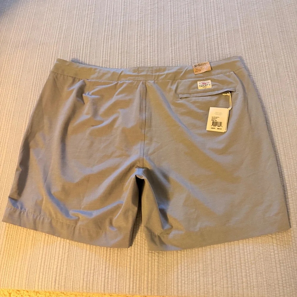 NWT Faherty All Day Men's Shorts Ice Grey Hybrid Swim Trunks 7